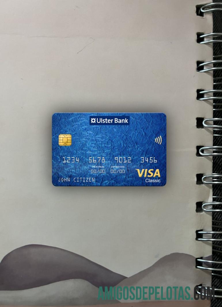 República da Irlanda Ulster Bank Visa Classic Card Photolook Front exemplo